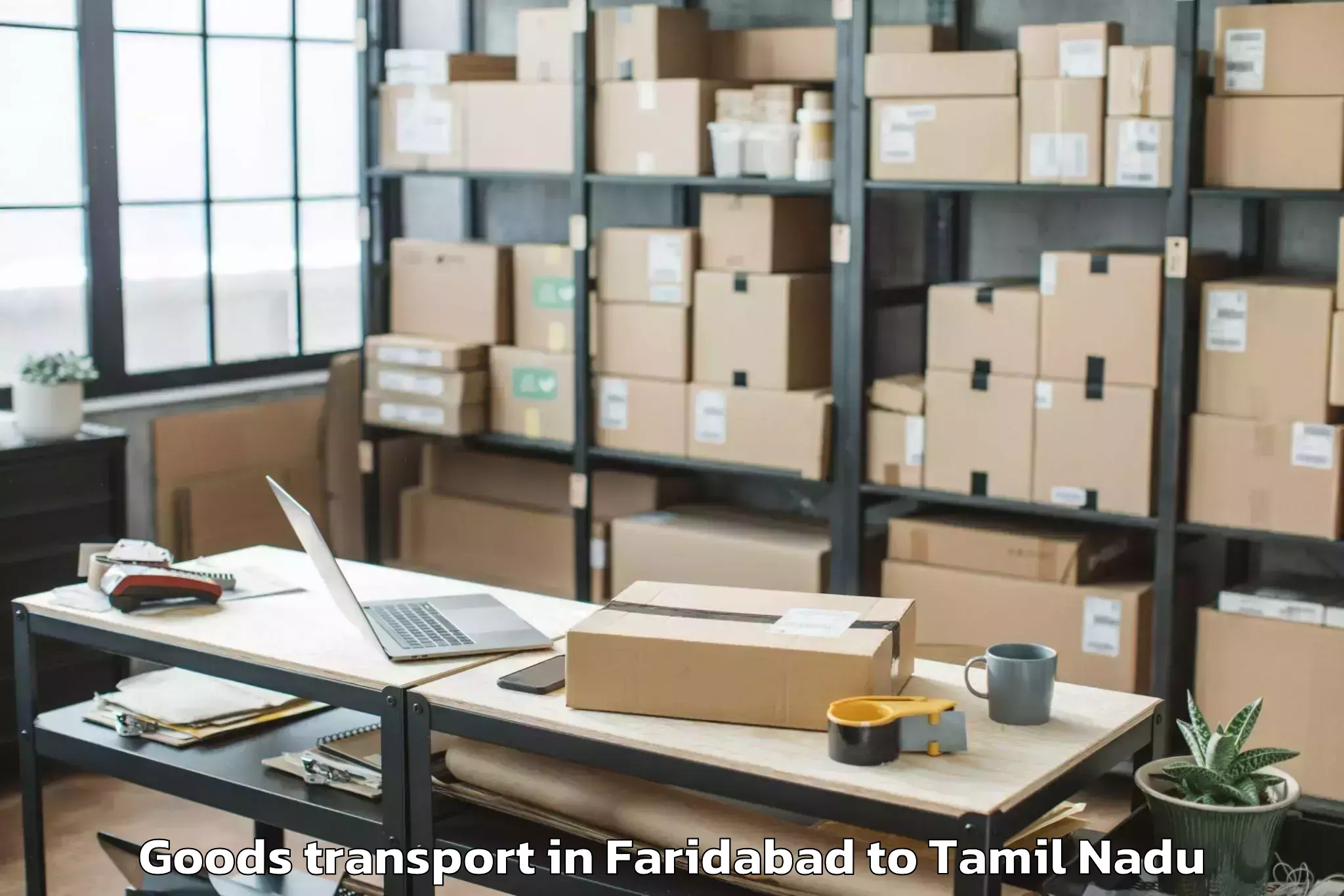 Easy Faridabad to Gandarvakkottai Goods Transport Booking